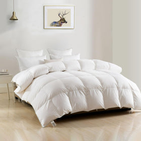 DWR luxury oversized king comforter loft for added warmth on king bed.