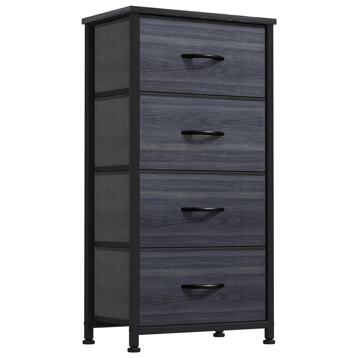 DWVO 4-drawer dresser front view shows roomy storage for clothes.