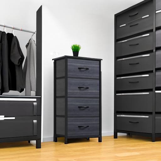DWVO compact 4-drawer chest fits small spaces, keeps belongings organized.