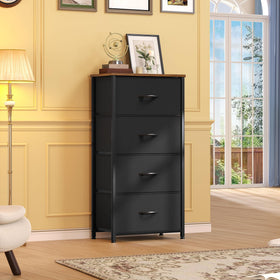 DWVO dresser top with wooden finish and metal frame blends with any room