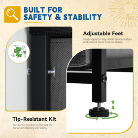 DWVO storage tower assembly-included kit image showing quick setup with clear instructions