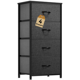 DWVO storage tower with four fabric drawers for organized bedroom and closet spaces