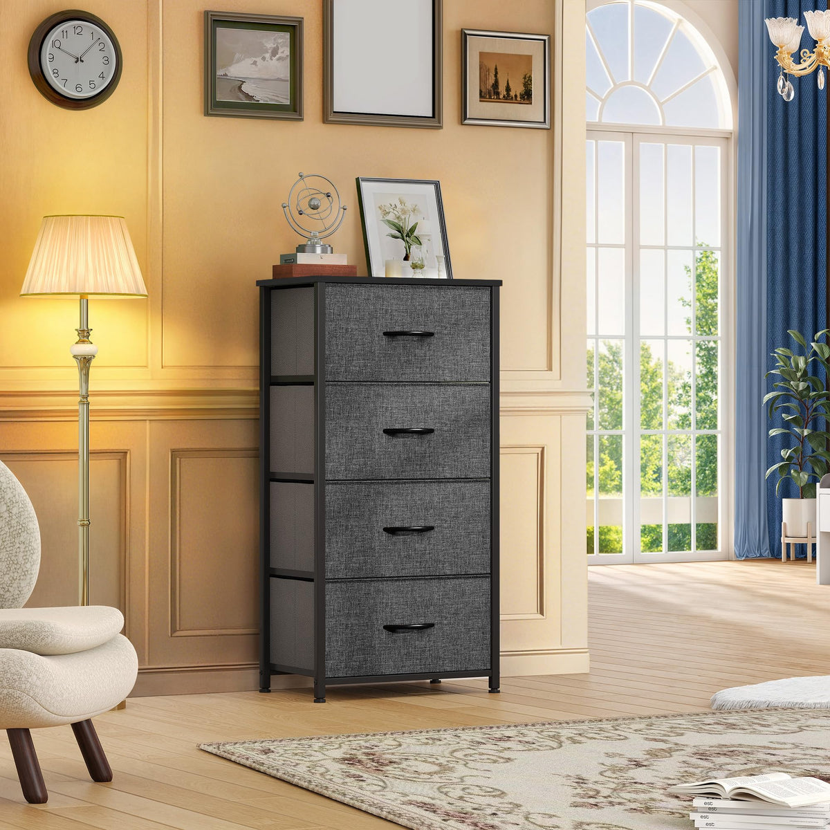 DWVO storage tower features a durable wooden top for a stylish surface and practical workspace