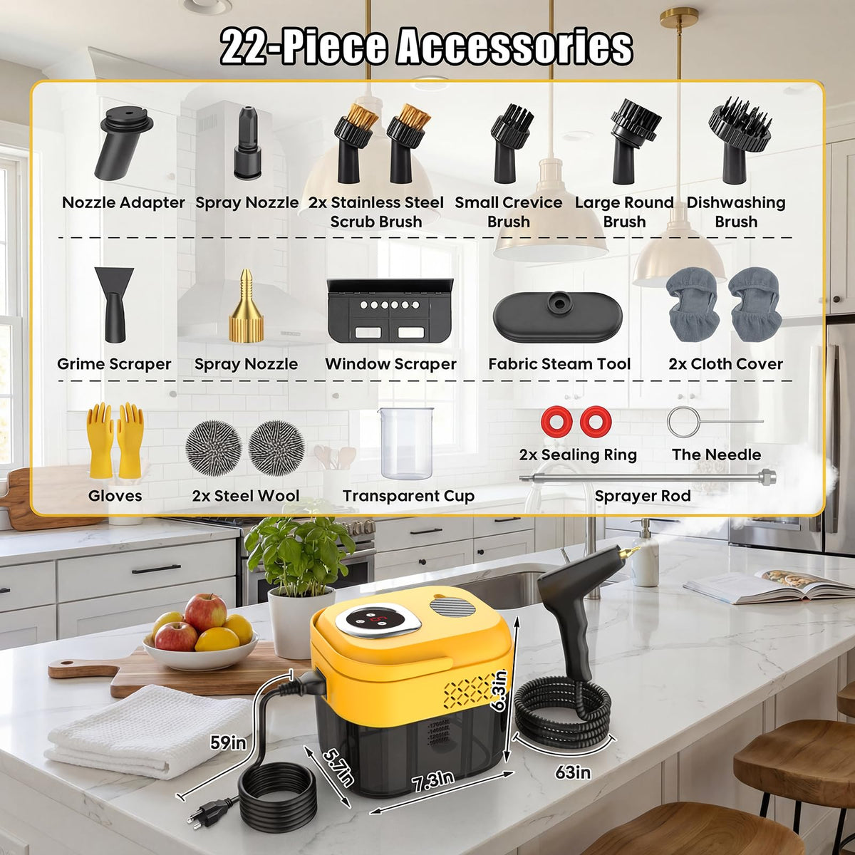 DXD rapid-heat steam reaches target temperatures in seconds for quick tasks.