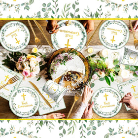 Dydamud First Communion knives and forks set ensures convenient disposable tableware.
