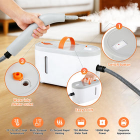 Dyfilmo steam cleaner floor nozzle targets floors and tiles for fast cleaning.