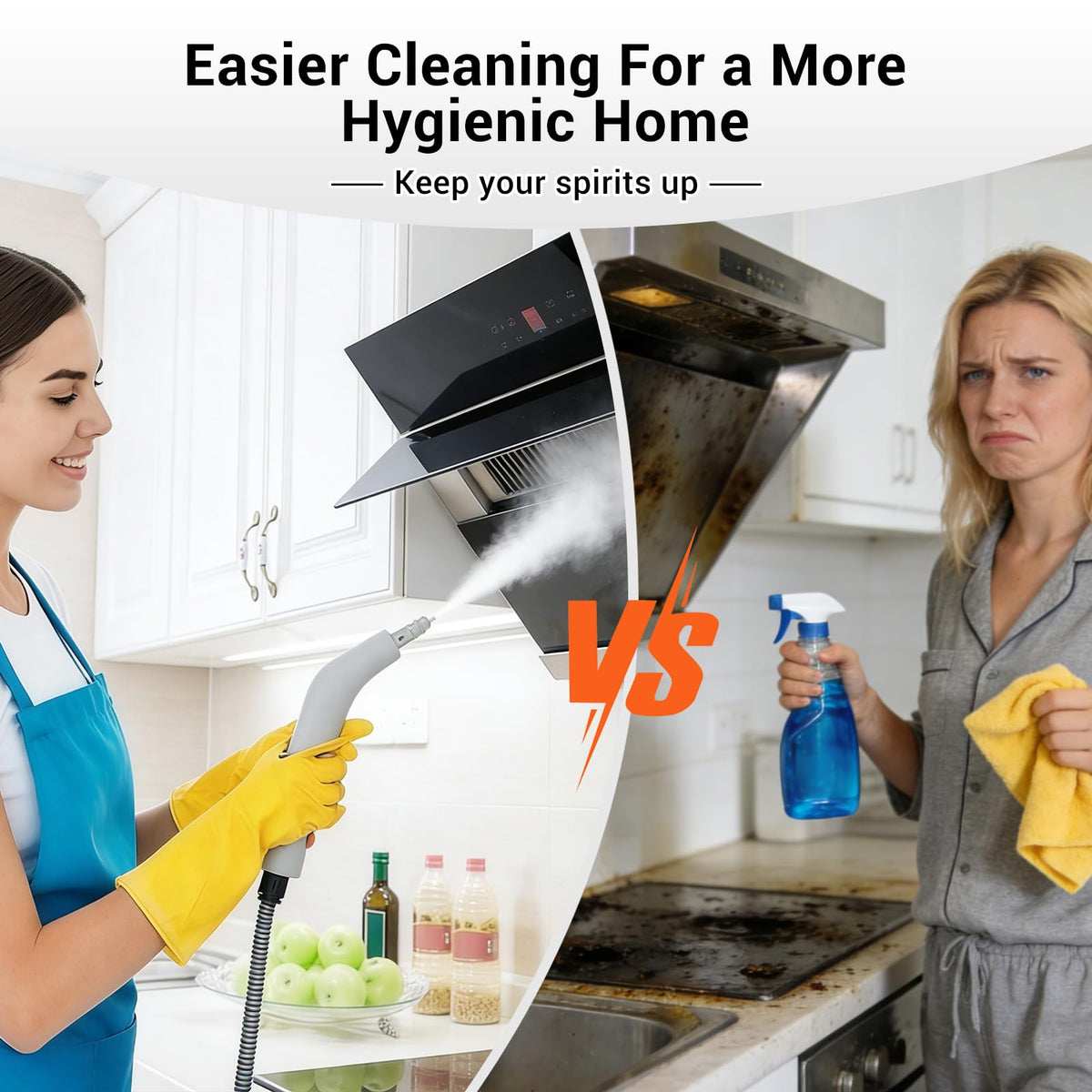 Dyfilmo steam cleaner penetrates grout and fabrics to lift embedded grime.