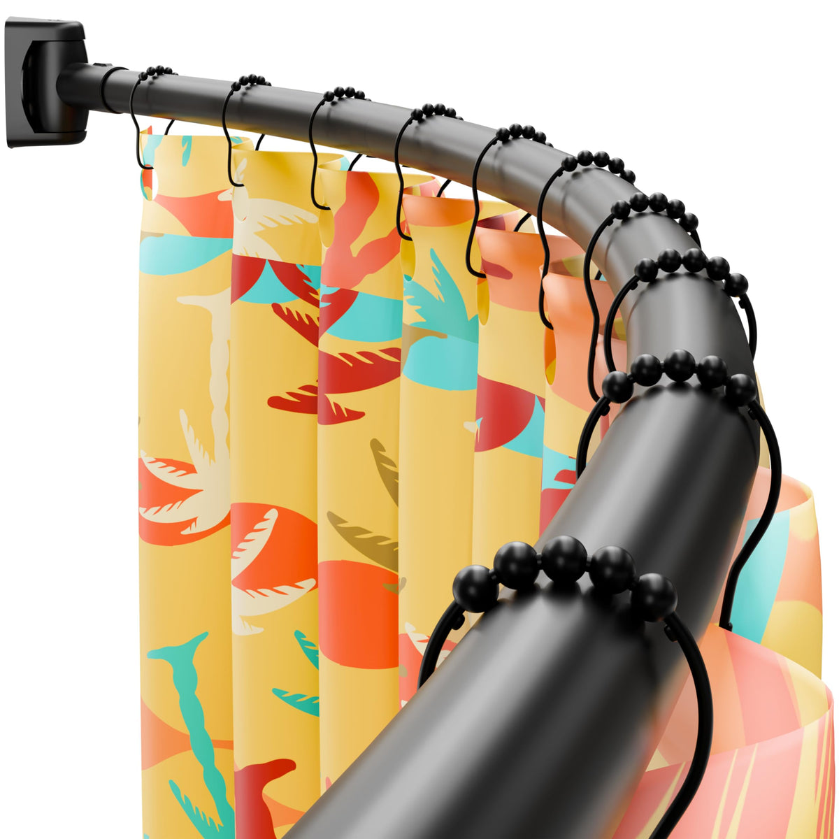 DYHOME curved shower rod with drill required install for secure mounting and extra space