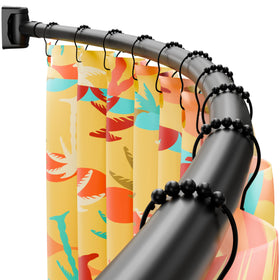 DYHOME curved shower rod with drill required install for secure mounting and extra space