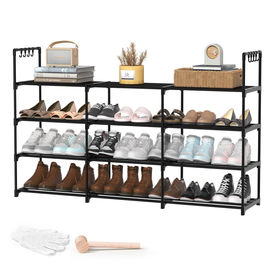 DYJIEKAI shoe rack assembly with durable metal frame for long-lasting use.