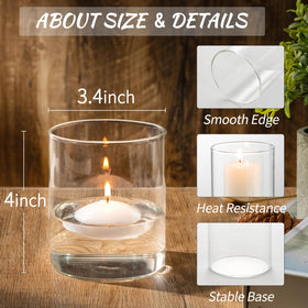 DYMFADFB 4-inch centerpiece vases provide compact elegance for tables.