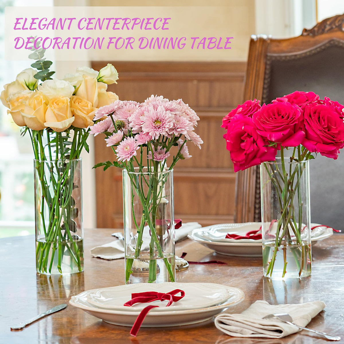 DYMFADFB centerpiece vases set provides sturdy, stylish display options for any occasion.