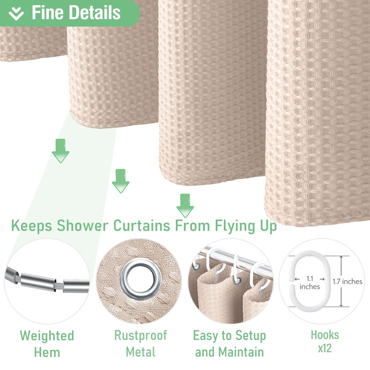Dynamene blush pink curtain enhances any bathroom decor