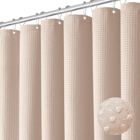 Dynamene Blush Pink waffle weave close-up showing premium texture for a luxurious bath