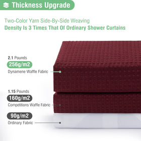 Dynamene Burgundy heavyweight 256GSM curtain feels substantial and durable.