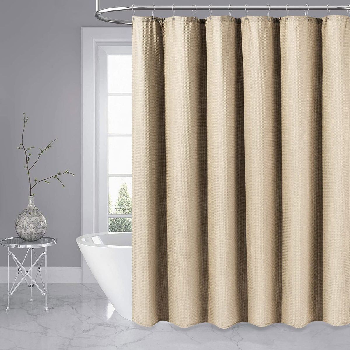 Dynamene easy-care curtain is machine washable for maintenance.
