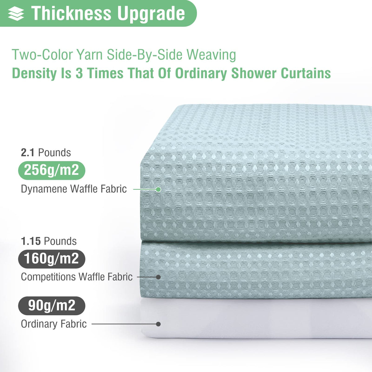 Dynamene heavyweight polyester fabric closeup shows durable feel with cotton-like texture.