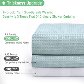 Dynamene heavyweight polyester fabric closeup shows durable feel with cotton-like texture.