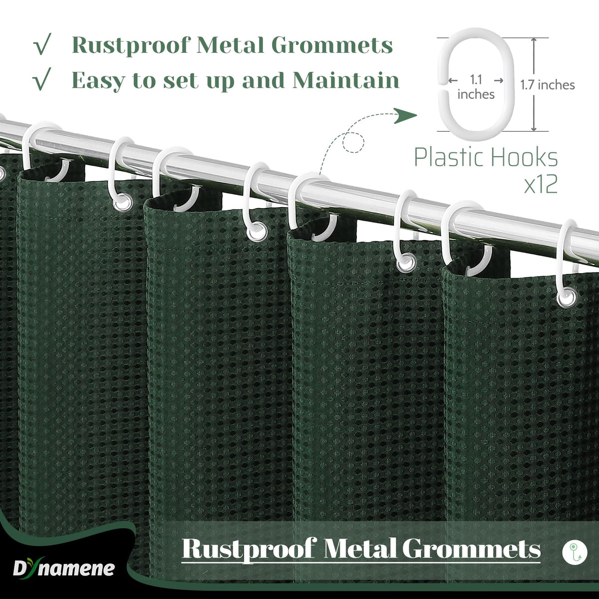 Hotel-grade fabric from Dynamene offers water and oil repellence for easier cleanup.