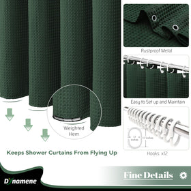 Machine washable Dynamene curtain simplifies routine care.