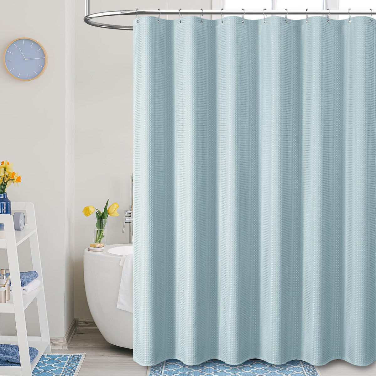 Dynamene machine-washable curtain simplifies care while preserving color and texture.