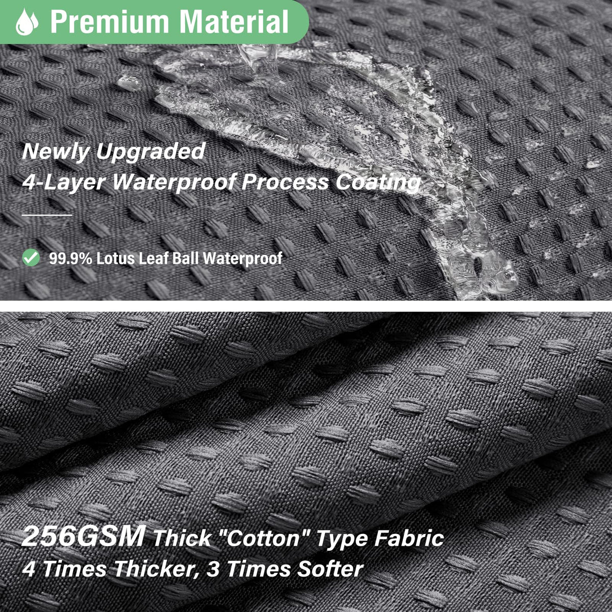 Dynamene curtain features 12 rust-resistant grommets for secure hanging
