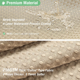 Dynamene lotus-leaf water-repellent finish helps shed moisture for a clean look