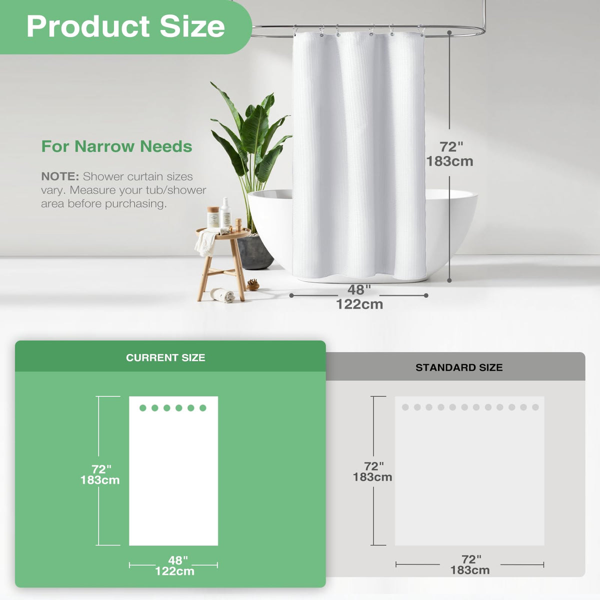Dynamene Stall curtain with weighted hem drapes steadily for privacy.
