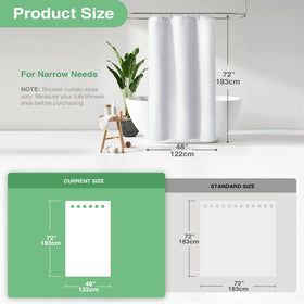 Dynamene Stall curtain with weighted hem drapes steadily for privacy.