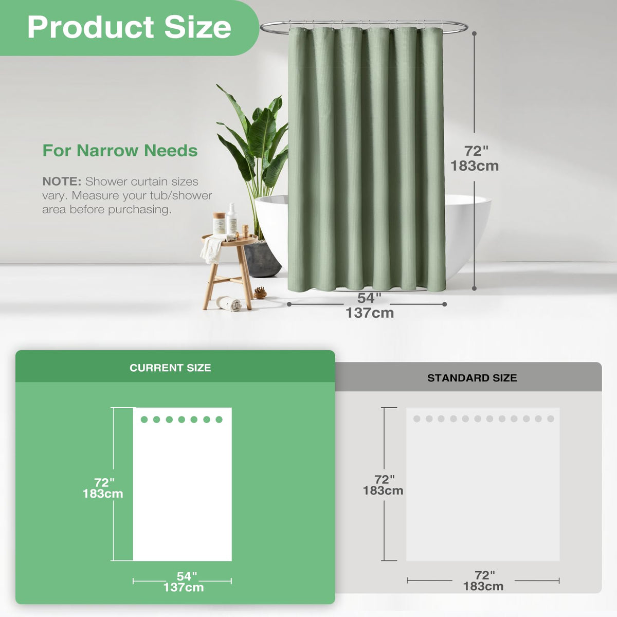 Dynamene Stall weighted hem keeps the curtain in place.