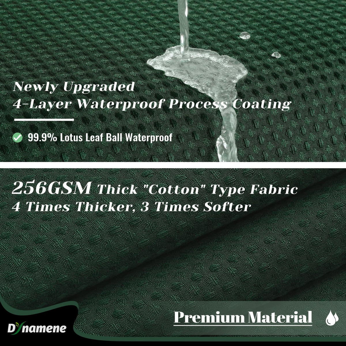 Weighted hem on Dynamene curtain keeps it in place during showers.