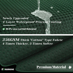 Weighted hem on Dynamene curtain keeps it in place during showers.