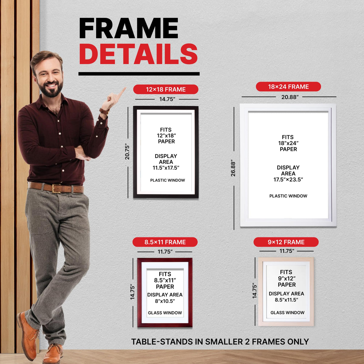 Dynamic Frames Li’l Davinci bevel-cut acid-free mat enhances artwork.