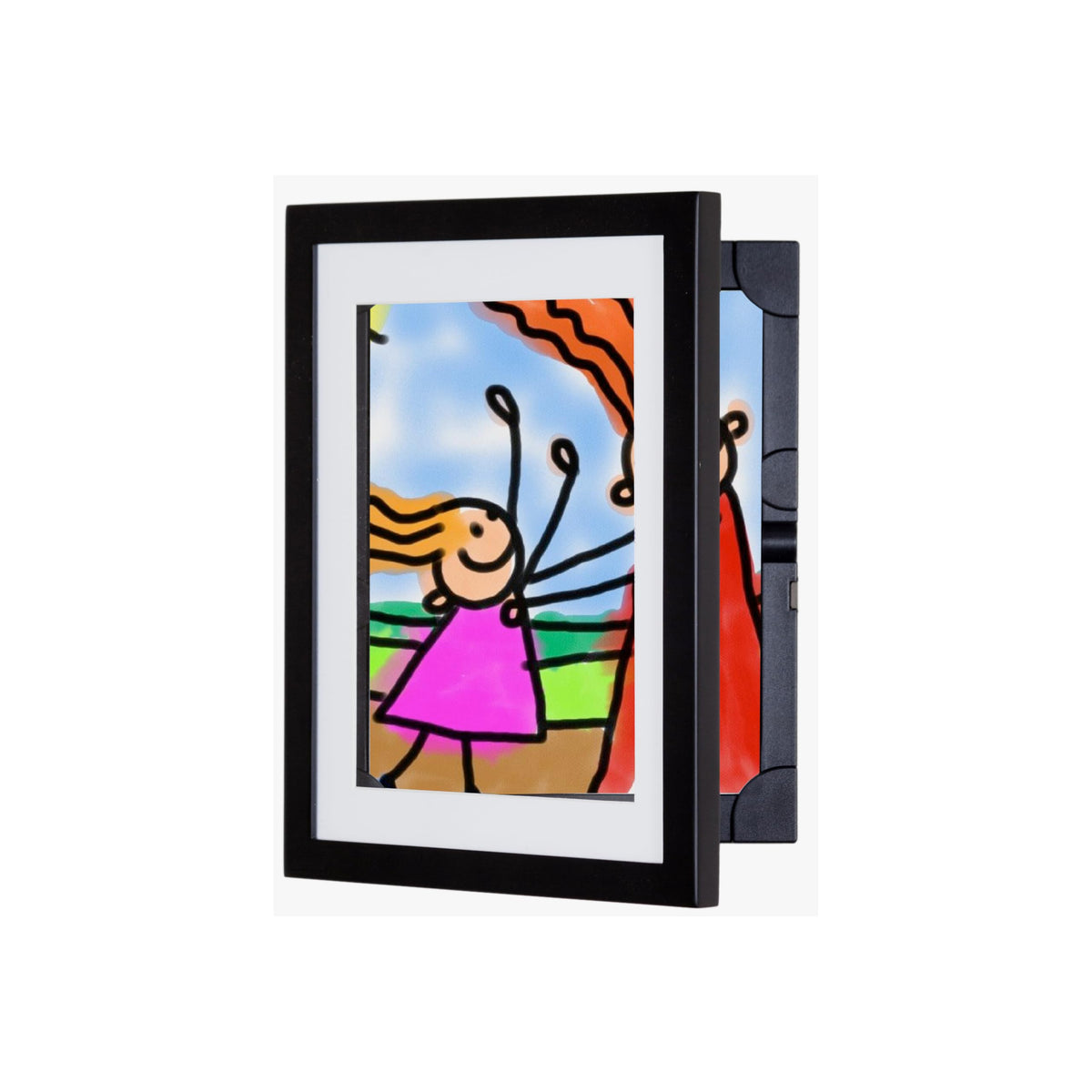 Dynamic Frames Li’l Davinci Art Cabinet front-opening display for easy art swaps