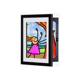 Dynamic Frames Li’l Davinci Art Cabinet front-opening display for easy art swaps