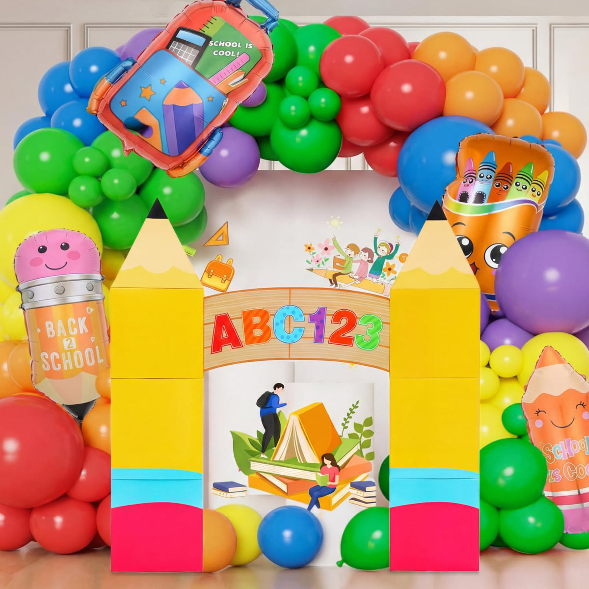 Eaasty ABC123 print arch adds educational charm to events.