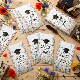 Eaasty Class of 2026 napkins with graduation cap motif for festive table decor.