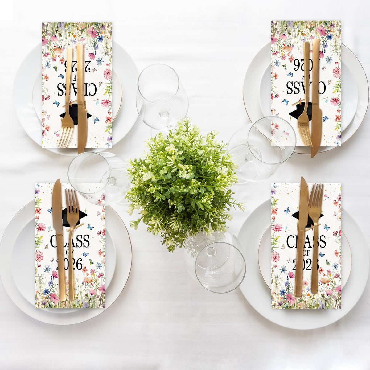 Eaasty watercolor floral napkins ideal for celebrations and daily use.