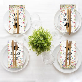 Eaasty watercolor floral napkins ideal for celebrations and daily use.