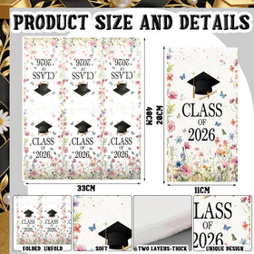 Eaasty floral napkins showcase watercolor blooms, adding a refined touch to your graduation celebration.