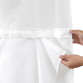 Eachope 2-pack fabric snap-in liner, removable for quick washing and longer curtain life.