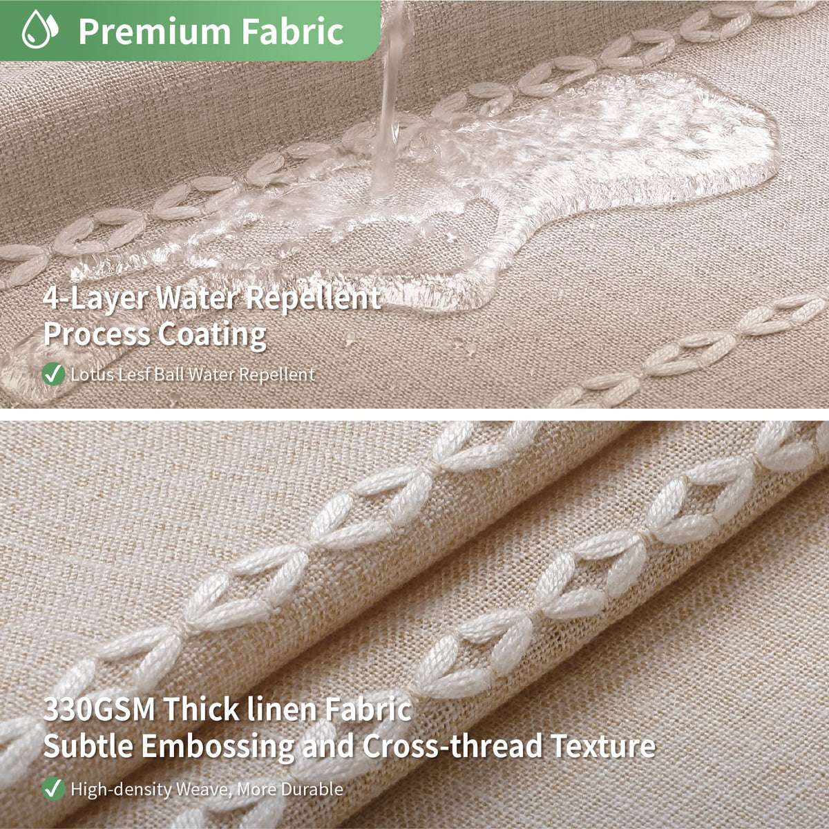 eachope boho farmhouse liner with magnets provides stable splash control.