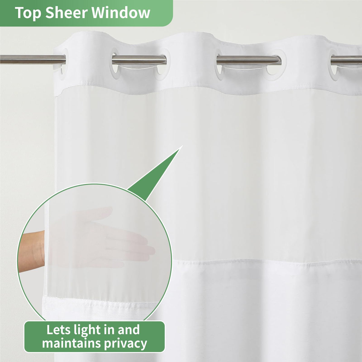 eachope built-in grommets allow effortless hanging without hooks.