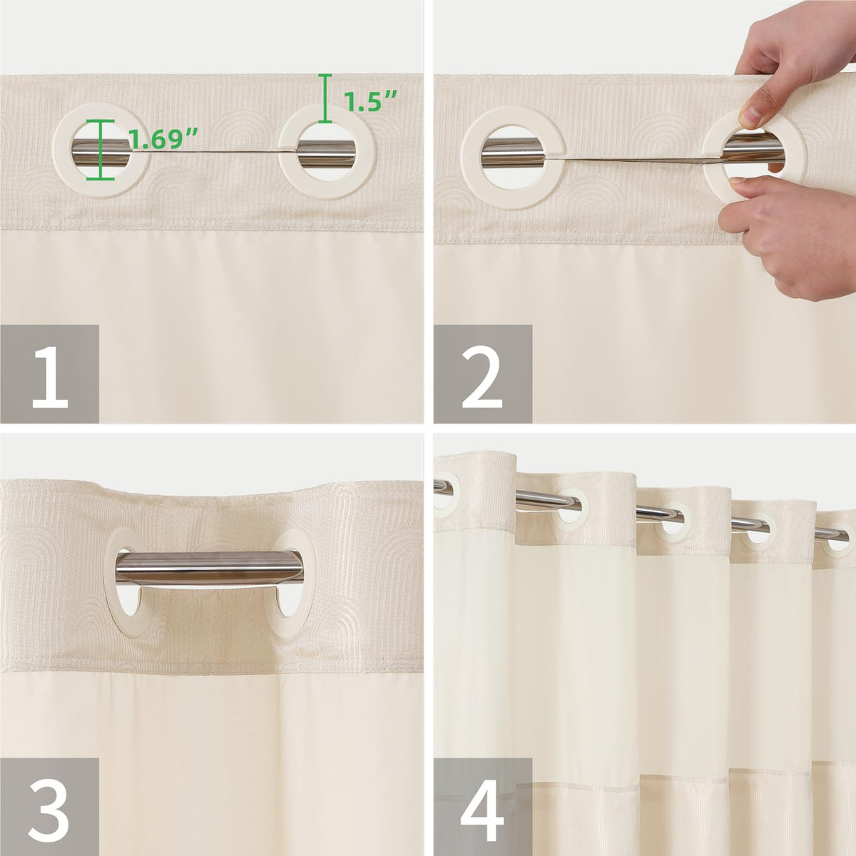 Eachope cream color complements Boho and minimalist bathroom decor.