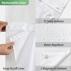 eachope 71x74 curtain fits standard showers for versatile installation