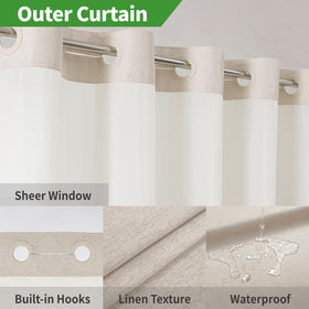 Eachope Hotel-quality curtain with top mesh offers light plus privacy.