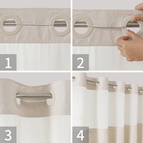 Eachope hotel-quality top mesh lets light in while preserving privacy.