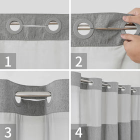 Eachope linen fabric is durable and washable for daily bathroom use