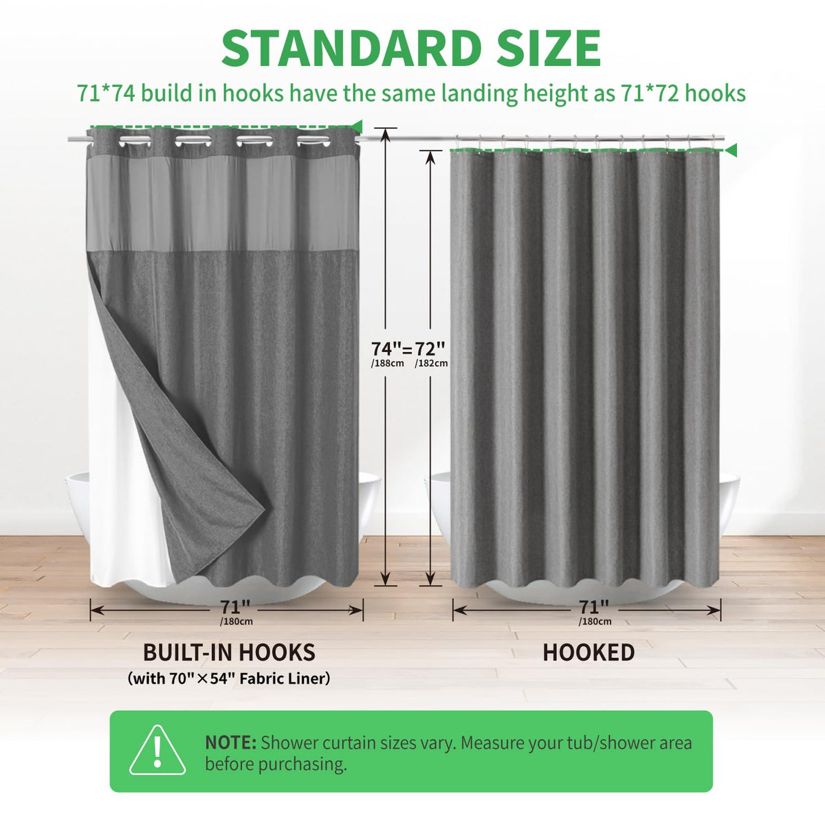 Eachope machine washable curtain for simple, fast cleaning and quick dry.