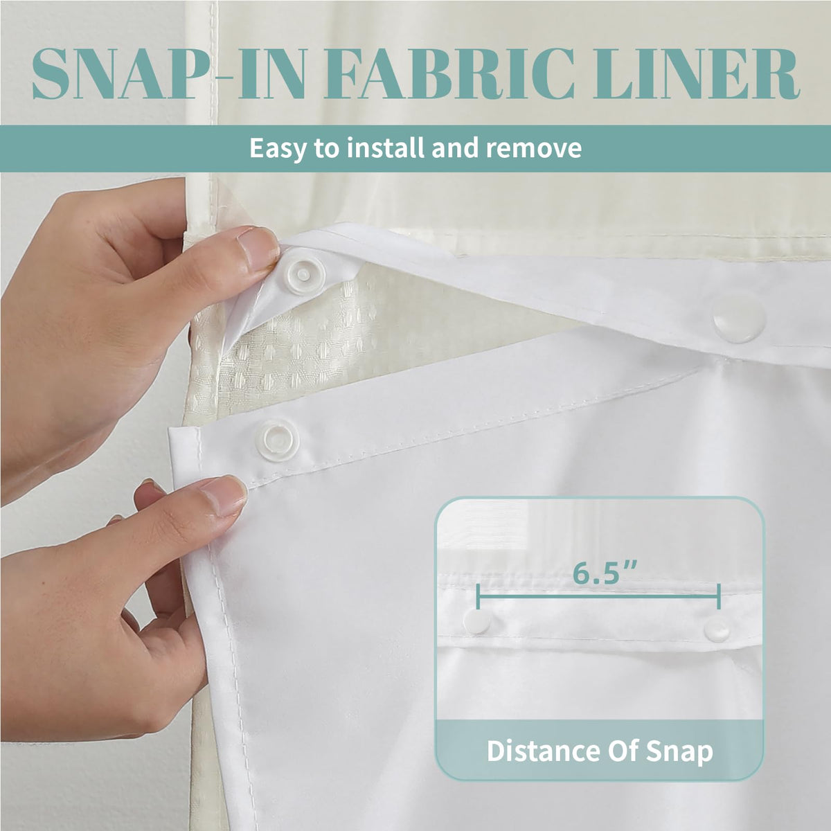 Eachope mesh-top shower curtain delivers semi-transparent light and privacy.